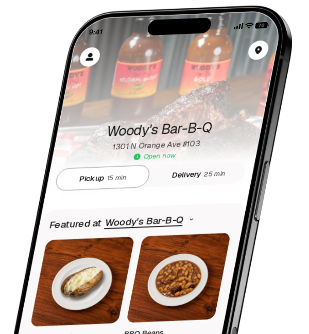 Woody's Bar-B-Q app preview