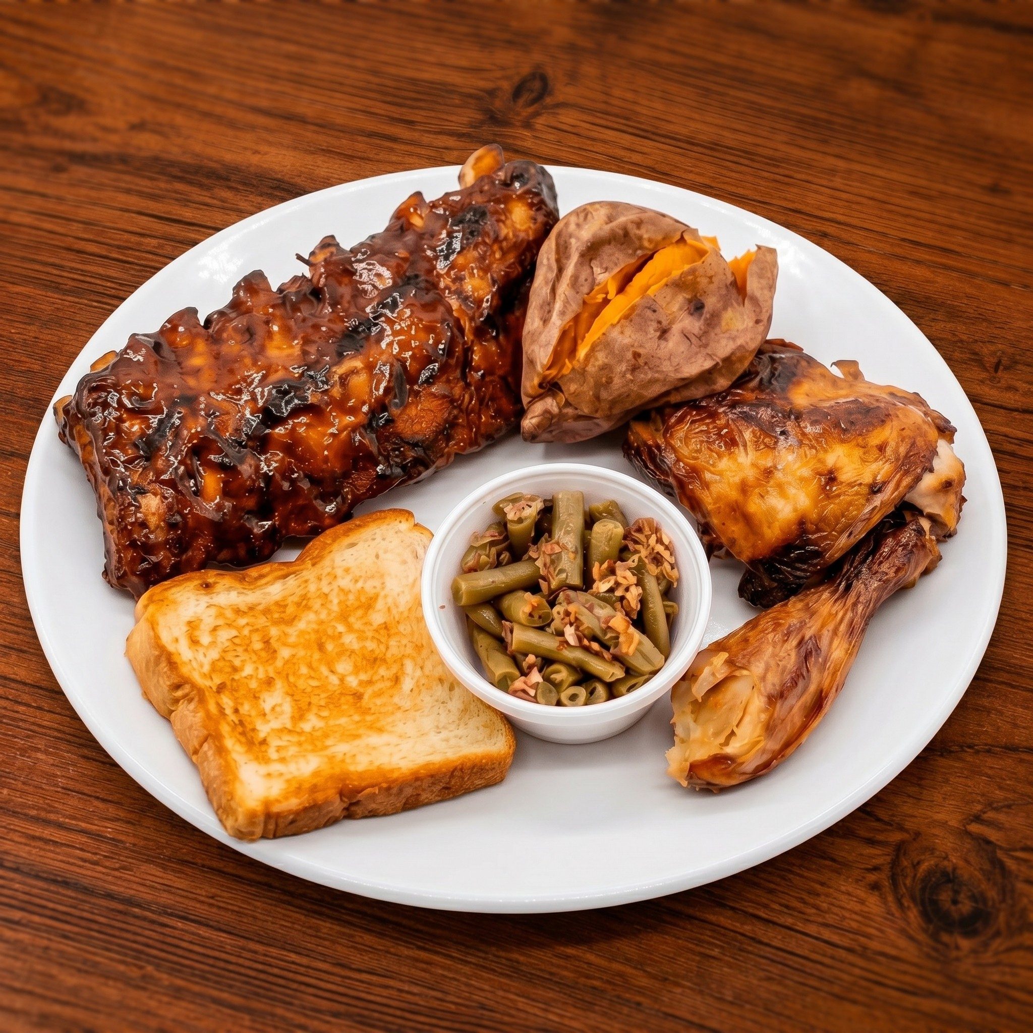 Memphis Style Spare Ribs Dinner.