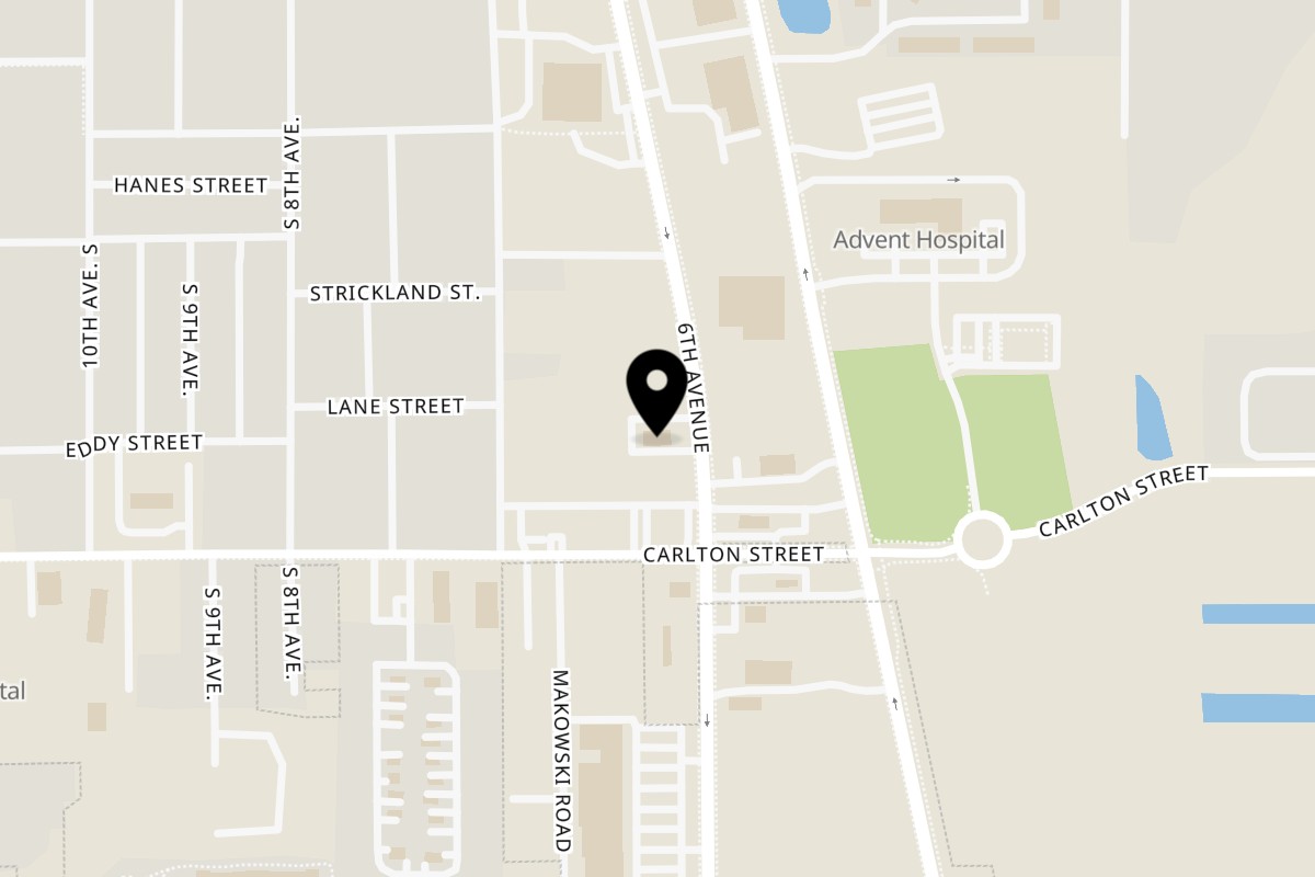 Map showing the location of Woody's Bar-B-Q Wauchula on 902 S 6th Ave in Wauchula