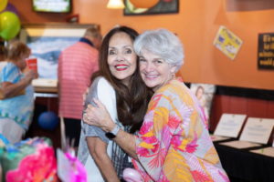 Woodys Co-Founder Yolanda Mills-Mawman with Artist Diana Patterson at TTF Fundraiser - Oct2021