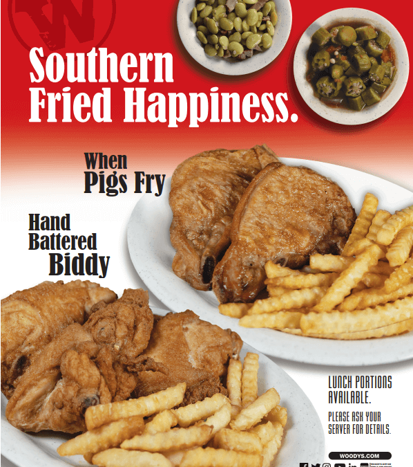 Woody’s Bar-B-Q® Brings Southern Fried Happiness to its Patrons this Summer